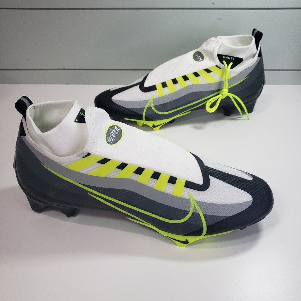 Nike Vapor Edge Pro 360 Black Dark Smoke Grey Neon Football cleats 13